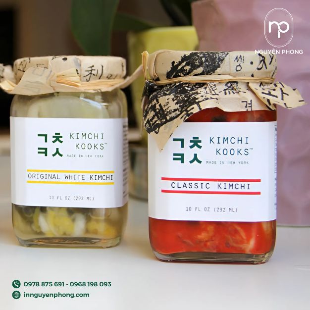 in tem nhãn kim chi bằng chất decal nhựa
